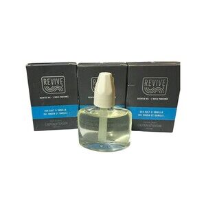 Melaleuca SEA SALT & VANILLA X3 - Revive Scented Oil Warmer REFILL 0.8 oz/24mL